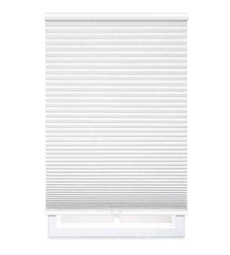 Cordless Polyester Light Filtering Cellular Shade, White, 29" X 72"
