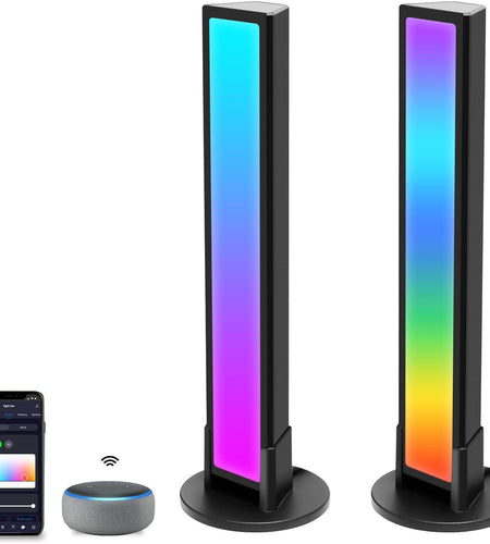 RGBIC Smart Light Bars Work with Alexa, Gaming Ambient Lights with 20 Scene Modes and Music Sync Modes,Led Light Bars for TV, Party, PC, Entertainment Decor(No Support 5G)