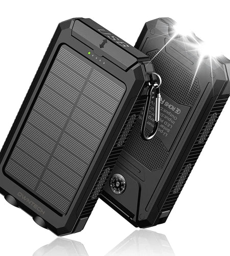 Portable Solar Charger for Iphone and Android 20000Mah Power Bank with Dual 5V USB Ports for Outdoor Camping Hiking