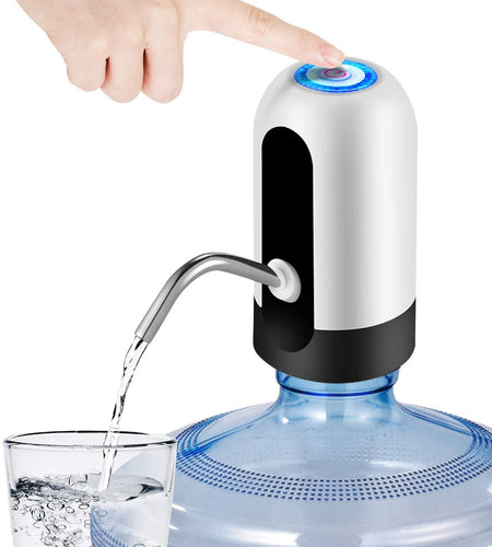 Water Jug Pump, Electric Water Bottle Pump, USB Charging Automatic Drinking Water Pump for Universal 3-5 Gallon Bottle, Portable Water Dispenser for Camping