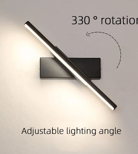 LED Wall Lamp Nordic Modern Minimalist Bedroom Bedside Lamp Creative Staircase Lamp Living Room Rotating Wall Lamp