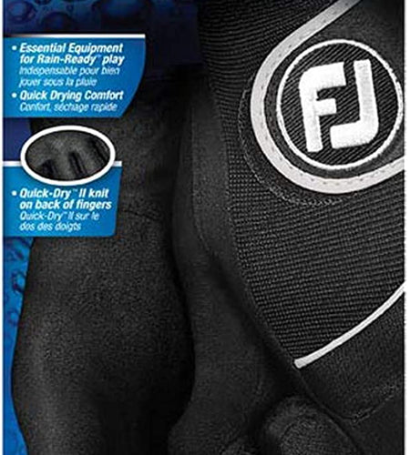 Men'S Raingrip Golf Gloves, Pair (Black)