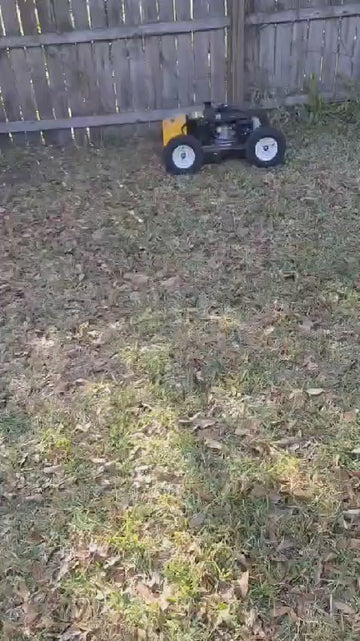 Load and play video in Gallery viewer, CWM7550X Wheeled remote controlled lawn mower Rebel Mowers
